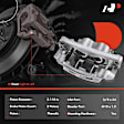 APBC0393 Front Disc Brake Caliper Assembly with Bracket, 2-Wheel Set