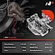 APBC1224 Rear Brake Caliper with Bracket, 2-Wheel Set