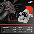 APBC1436 Rear, Driver Side Brake Caliper, Sold Individually