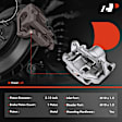 APBC1729 Front Brake Caliper with Bracket, 2-Wheel Set