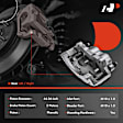 APBC1733 Rear Brake Caliper with Bracket, 2-Wheel Set