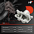 APBC2220 Rear Brake Caliper with Bracket, 2-Wheel Set