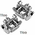 APBC3236 Rear Disc Brake Calipers with Bracket, 2-Wheel Set