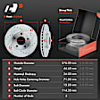 APBC33193PG 16 Pcs Drilled Brake Rotors and Pads and Brake Caliper