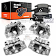 APBC3549 12 Pcs Front & Rear Brake Calipers & Ceramic Brake Pads