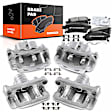 APBC3570 12 Pcs Front & Rear Brake Calipers & Ceramic Brake Pads