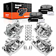APBC3632 12 Pcs Front & Rear Brake Calipers & Ceramic Brake Pads