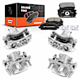 APBC3685 12 Pcs Front & Rear Brake Calipers & Ceramic Brake Pads