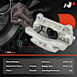 APBC3966 Rear Brake Caliper with Bracket, 2-Wheel Set