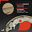APBDS0111 6 Pcs Rear Brake Drums & Ceramic Brake Shoes