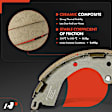 APBDS0147 6 Pcs Rear Brake Drums & Ceramic Brake Shoes