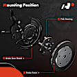 APBDS0345 2 Pcs Black Brake Dust Shield