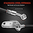 APBHH3392 2 Pcs Rear Brake Hydraulic Hose