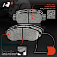 APBPD158 8pcs Front & Rear Ceramic Brake Pads with Sensor