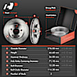 APBRPR002 Front Disc Brake Rotors & Ceramic Brake Pads