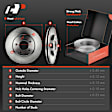 APBRPR007 Front Disc Brake Rotors & Ceramic Brake Pads