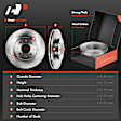 APBRPR011 Front & Rear Disc Brake Rotors & Ceramic Brake Pads