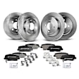 APBRPR011 Front & Rear Disc Brake Rotors & Ceramic Brake Pads