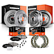 APBRPR038 Front & Rear Brake Rotors & Brake Pads & Brake Drums & Brake Shoes