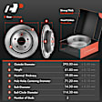 APBRPR047 Rear Disc Brake Rotors & Ceramic Brake Pads