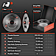 APBRPR1007 8 Pcs Rear Disc Brake Rotors & Ceramic Brake Pads & Brake Calipers