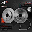 APBRPR1007 8 Pcs Rear Disc Brake Rotors & Ceramic Brake Pads & Brake Calipers