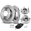 APBRPR1024 8 Pcs Rear Disc Brake Rotors & Ceramic Brake Pads & Hub Bearings