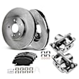 APBRPR1028 8 Pcs Front Disc Brake Rotors & Ceramic Brake Pads & Brake Calipers