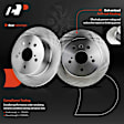 APBRPR1042 8 Pcs Rear Disc Brake Rotors & Ceramic Brake Pads & Hub Bearings