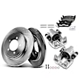 APBRPR1070 8 Pcs Rear Disc Brake Rotors & Ceramic Brake Pads & Brake Calipers