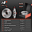 APBRPR1084 8 Pcs Front Disc Brake Rotors & Ceramic Brake Pads & Hub Bearings