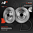 APBRPR1084 8 Pcs Front Disc Brake Rotors & Ceramic Brake Pads & Hub Bearings