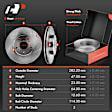 APBRPR1093 8 Pcs Front Disc Brake Rotors & Ceramic Brake Pads & Brake Calipers