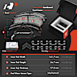 APBRPR1093 8 Pcs Front Disc Brake Rotors & Ceramic Brake Pads & Brake Calipers