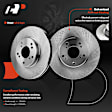APBRPR1093 8 Pcs Front Disc Brake Rotors & Ceramic Brake Pads & Brake Calipers