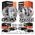 APBRPR1137 16 Pcs Front & Rear Disc Brake Rotors & Ceramic Brake Pads & Brake Calipers