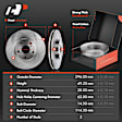 APBRPR1137 16 Pcs Front & Rear Disc Brake Rotors & Ceramic Brake Pads & Brake Calipers