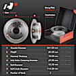 APBRPR1178 8 Pcs Rear Disc Brake Rotors & Ceramic Brake Pads & Hub Bearings