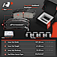 APBRPR1178 8 Pcs Rear Disc Brake Rotors & Ceramic Brake Pads & Hub Bearings