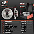 APBRPR117 Rear Disc Brake Rotors & Ceramic Brake Pads