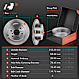 APBRPR1224 8 Pcs Rear Disc Brake Rotors & Ceramic Brake Pads & Brake Calipers