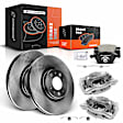 APBRPR1334 8 Pcs Front Disc Brake Rotors & Ceramic Brake Pads & Brake Calipers