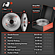 APBRPR1367 8 Pcs Front Disc Brake Rotors & Ceramic Brake Pads & Brake Calipers