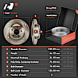 APBRPR1385 12 Pcs Front & Rear Disc Brake Rotors & Brake Pads