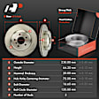 APBRPR1385 12 Pcs Front & Rear Disc Brake Rotors & Brake Pads