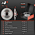 APBRPR1389 6 Pcs Rear Disc Brake Rotors & Ceramic Brake Pads