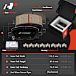 APBRPR1389 6 Pcs Rear Disc Brake Rotors & Ceramic Brake Pads