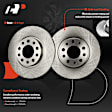 APBRPR1389 6 Pcs Rear Disc Brake Rotors & Ceramic Brake Pads
