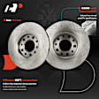 APBRPR1389 6 Pcs Rear Disc Brake Rotors & Ceramic Brake Pads