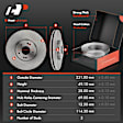 APBRPR1414 6 Pcs Front Disc Brake Rotors & Ceramic Brake Pads